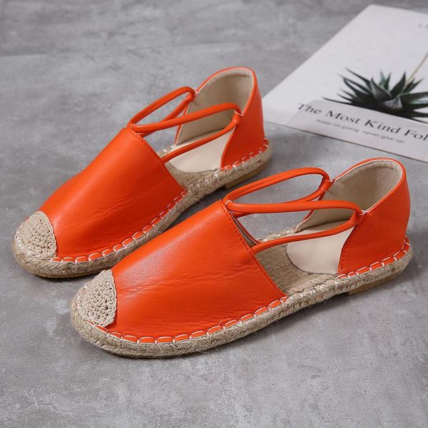 

sandals fashion thin belt 2021 summer women's round head shoes woman flat platfroms casual for women beach, Black