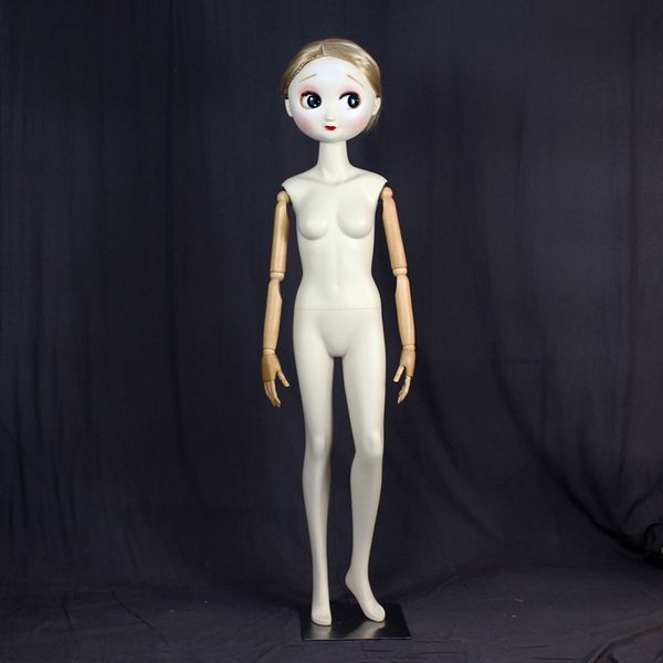 

2021 new big head doll big eyes simulation model female cute girl mannequin, Khaki