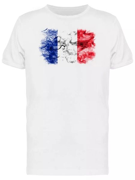

france smoky flag men's tee -image by shutterstock, White;black