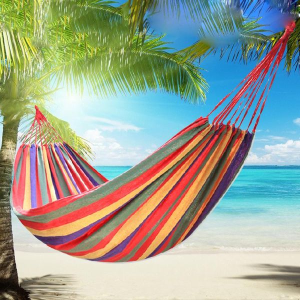 

sleeping bags portable camping bag hammock outdoor garden sports home travel swing canvas stripe hang bed