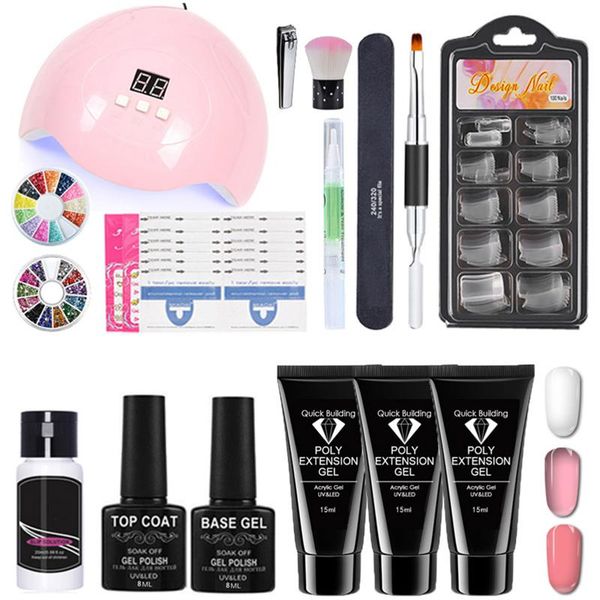 

nail art kits extension gel set nails kit professional 15ml glue crystal