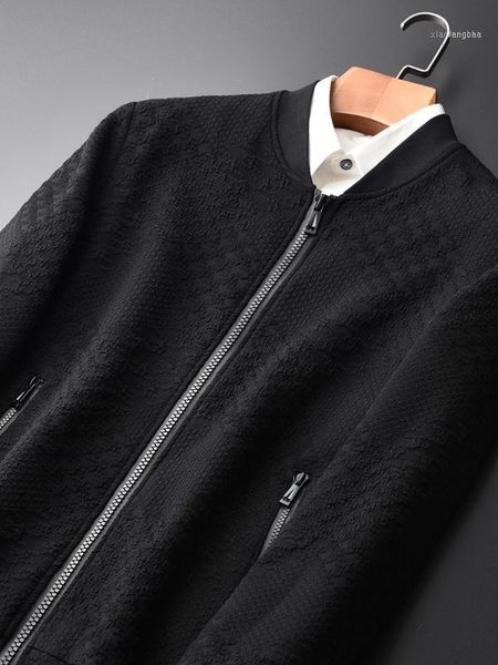 

men's jackets 2021 fashion jacket dimensional dark textured yarn dyed fabric men casual fashionable spring mandarin collar 4xl1, Black;brown