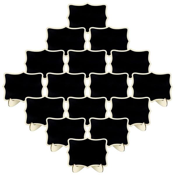 

novelty items mini chalkboard signs with easels stand 25 pack, wood small rectangle chalkboards for food labels, table numbers