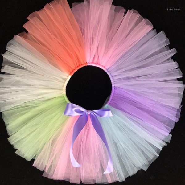 

skirts girls pastel tutu kids fluffy ballet tutus dance pettiskirts underskirts with purple bow children birthday party1, Blue