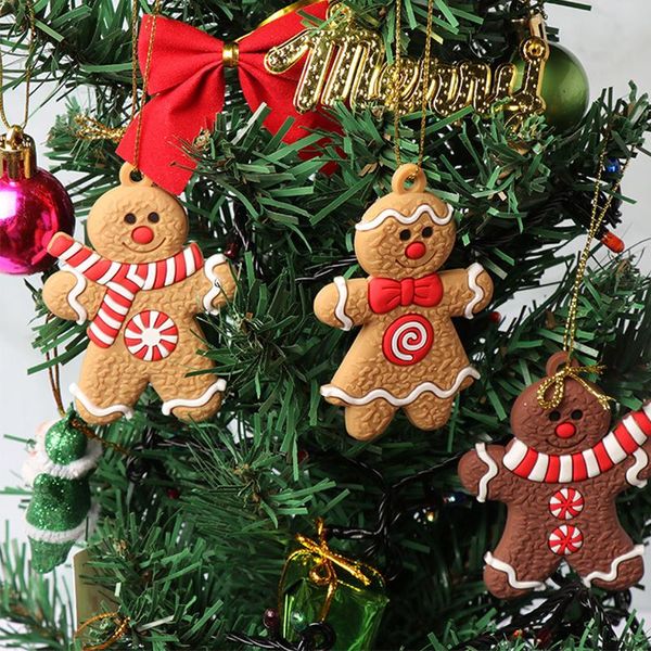 

christmas decorations 12pcs gingerbread man tree ornaments xmas soft pvc living room decorating tools festival home decoration