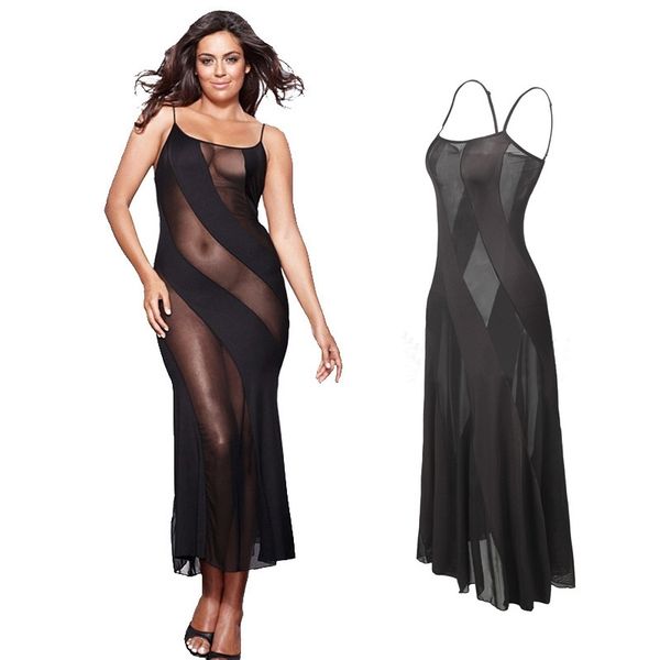 

fun rotating mesh perspective dress suspender skirt underwear, Black