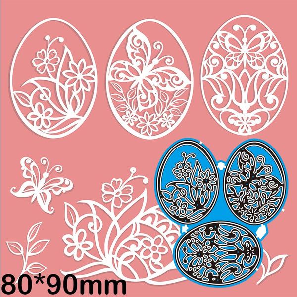 

painting supplies metal cutting dies egg-shape flowers butterflies scrapbook paper decoration template embossing diy card craft