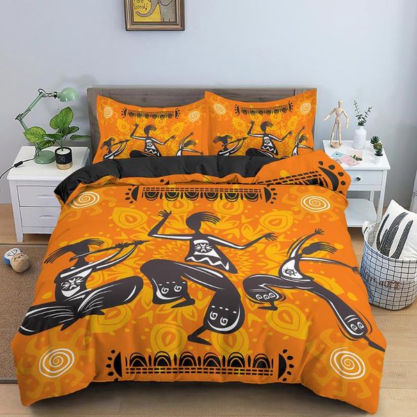 

bedding sets ultra soft and breathable 3d printed african set comforter cover microfiber 2/3 pcs duvet with zipper closure