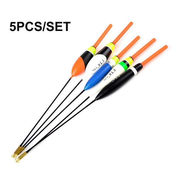 

5pcs fishing floats bobber mixed size color vertical buoy barguzinsky fir float light stick tackle accessories for carp