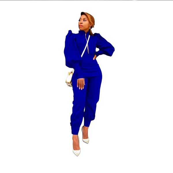 

women's two piece pants office ladies blue black 2 set and elegant female casual business matching outfits women clothing wholesale, White