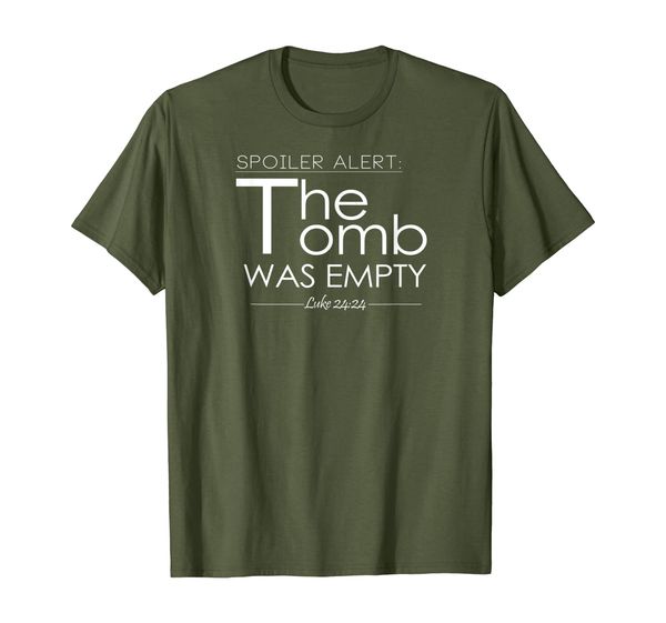 

spolier alert the tomb was empty shirt christian tshirt, White;black