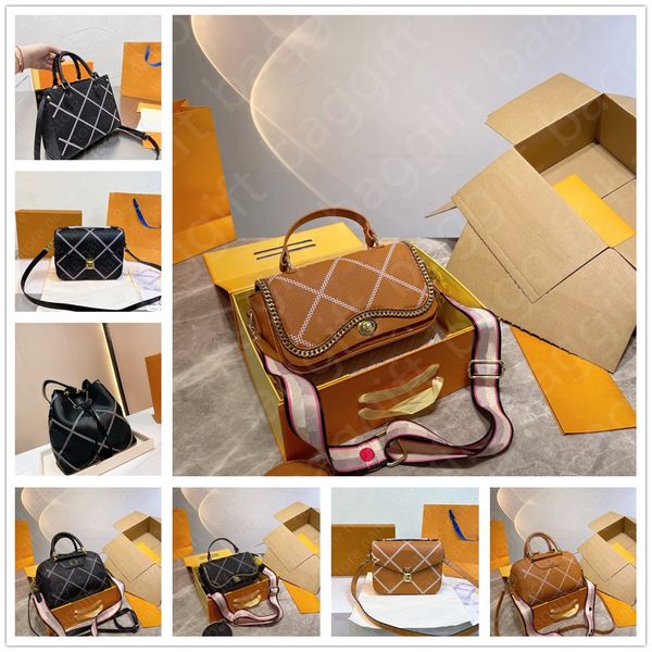 

empreinte neonoe metis onthego 25 speedy nano shoulder bags luxurys check line printing design tote women black white brown shopping handbag