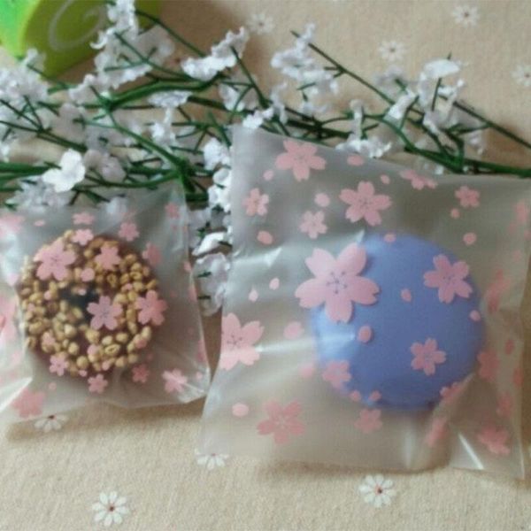 

gift wrap 100pcs/lot translucent frosted flat sealing cookie packaging bag biscuit candy bread baking plastic self-adhesive pouch
