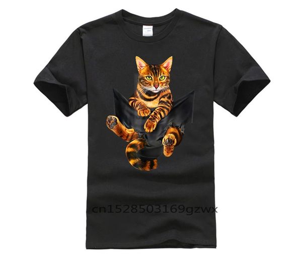 

men's t-shirts 100% cotton mans the golden bengal cat 2021 summer men s o neck fashion printed t shirt short sleeve, White;black