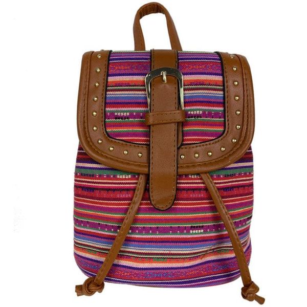 

outdoor bags ethnic style female bag trend canvas backpack bucket shoulder cross