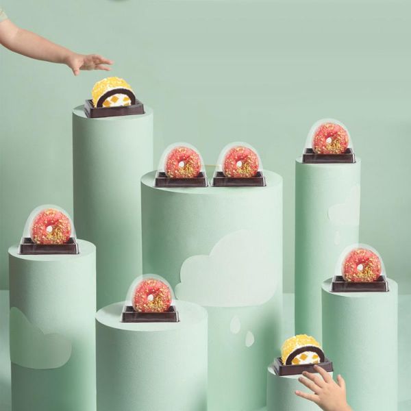 

gift wrap 30 pcs transparent cake blister box pastries bake packaging with lid