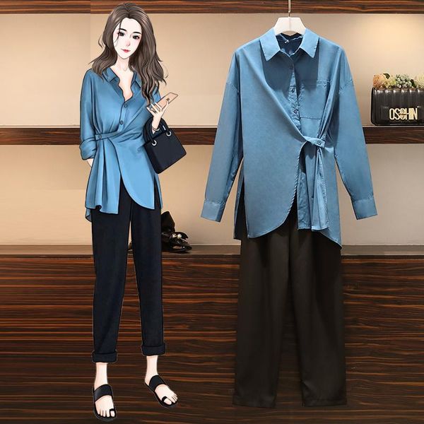 

two piece set women's pants, White