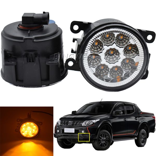 

2pcs/lot car led bulbs front fog light drl daytime running light 12v for mitsubishi triton ml mn 2006-2015 with h11 interface