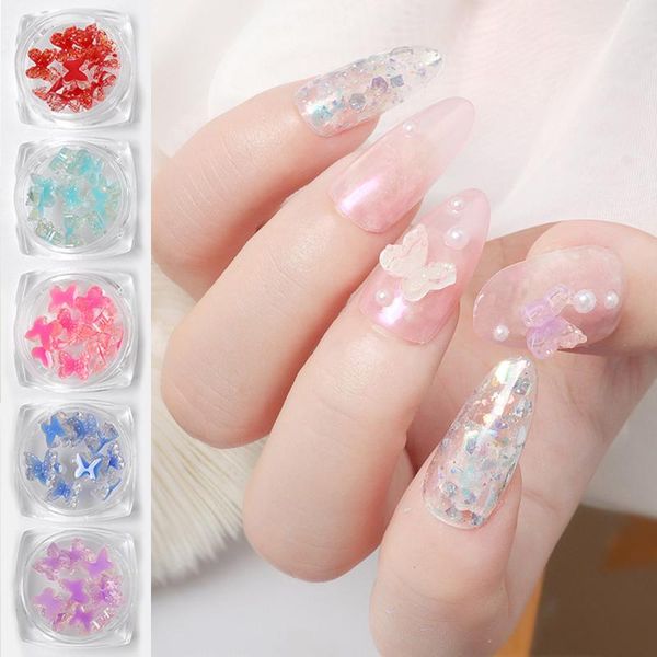 

nail art decorations accessories three-dimensional charm 3d butterfly ornament jewelry diy, Silver;gold