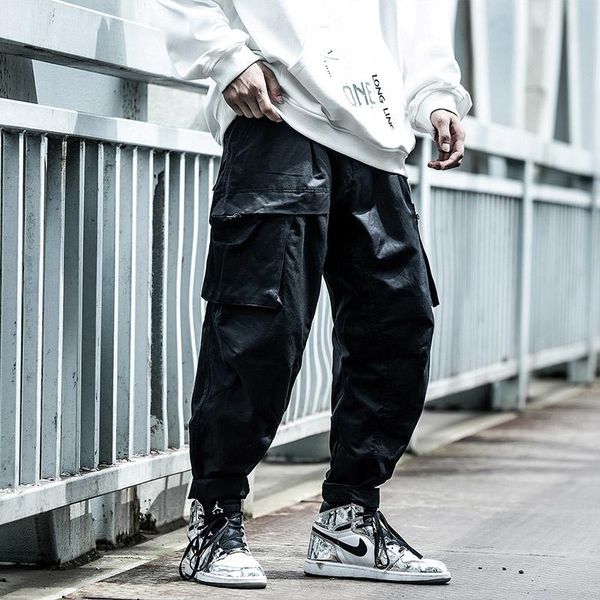 

men's pants cargo tactical pant men joggers black streetwear sweatpants harajuku fashion trousers male bb207