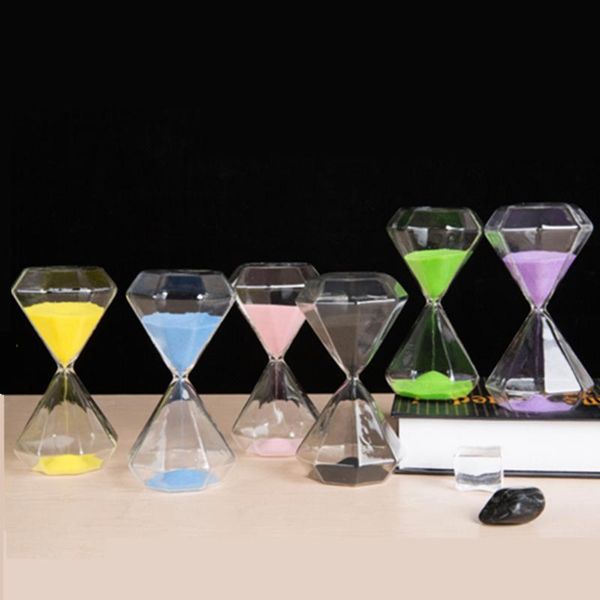 

other clocks & accessories 1pcs hourglass 5 minutes timer diamond glass sand children christmas gifts home deskdecoration brushing teeth