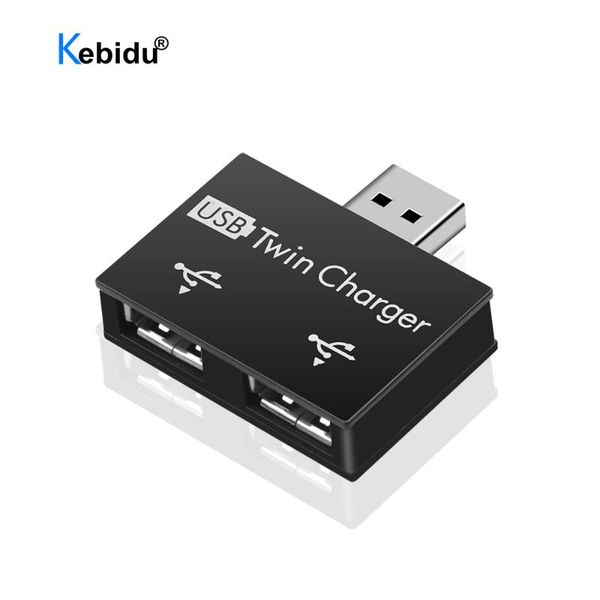 

hubs 2 port usb splitter usb2.0 male to twin charger dual hub adapter converter charging wire plug for lappc