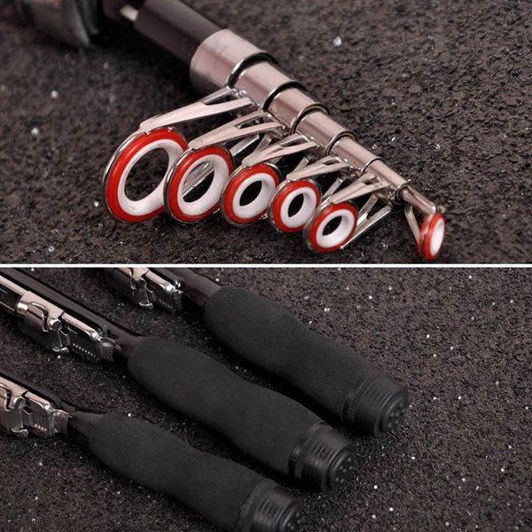 

fishing rod retractable travel spinning reel pole mc889 boat rods
