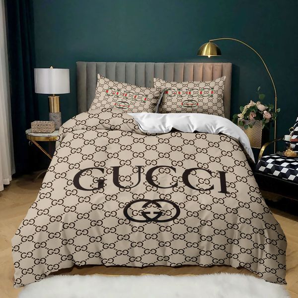 

luxury design letter printing home textile bedding, double large size suit warm and soft classic multi-pattern duvet kit, holiday gifts, bed