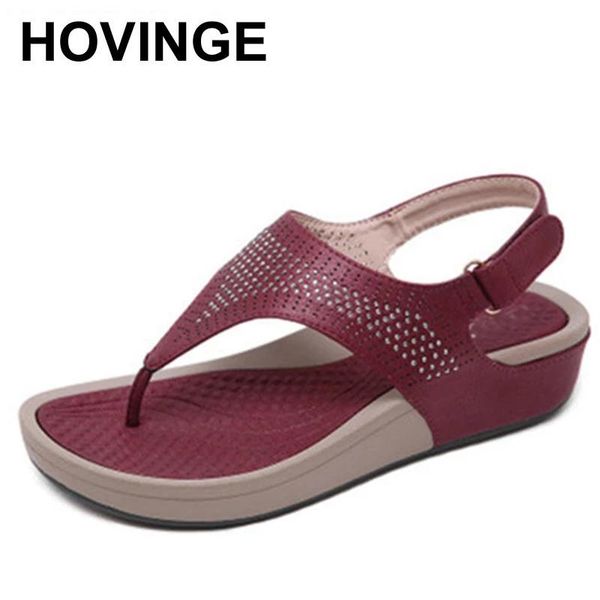 

sandals hovinge 2021 summer wedge rhinestone women open toe gladiator platform beach flip flops, Black