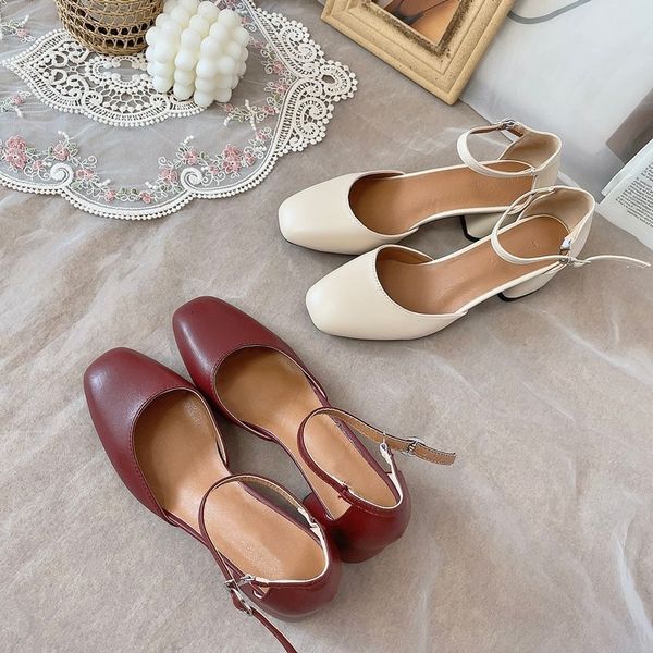 

dress shoes eoeodoit sapato retrÃ´ couro mary jane, salto quadrado, plataforma, sandÃ¡lias de 5 cm, com fivela, feminino 07gt, Black