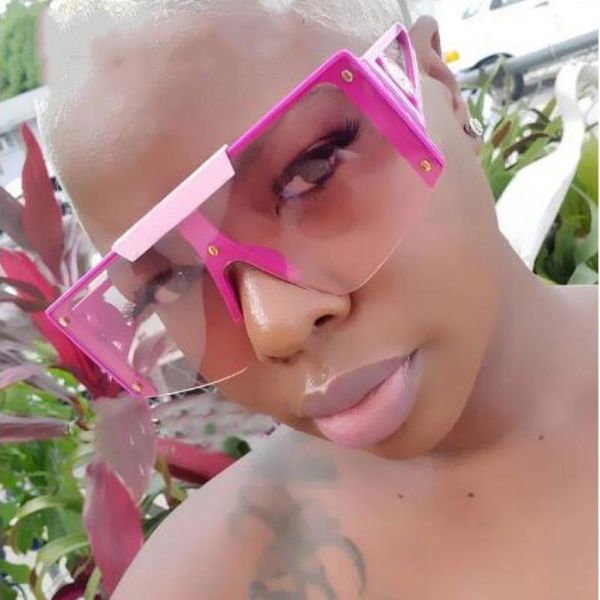 

large frame vintage luxury female sunglasses trendy brand one-peice eyeglasses uv400 classic shades, White;black