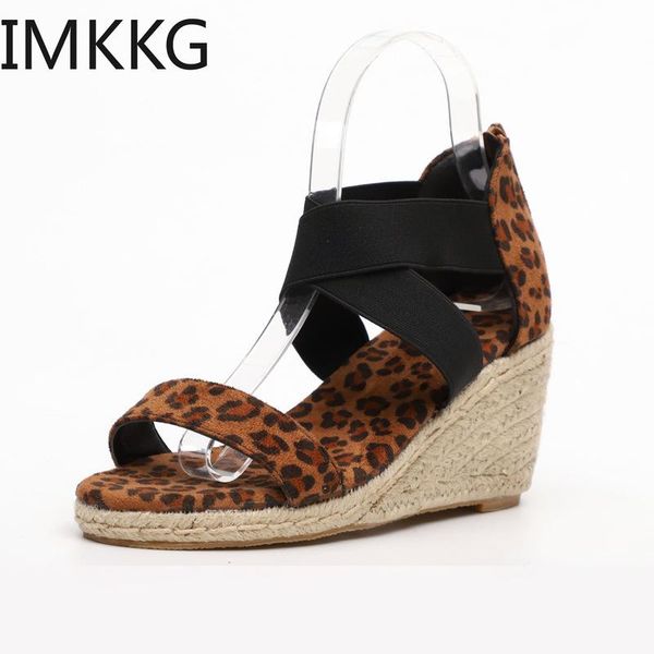 

dress shoes summer platform sandals fashion women sandal wedges casual woman peep toe leopard grain outside beach, Black