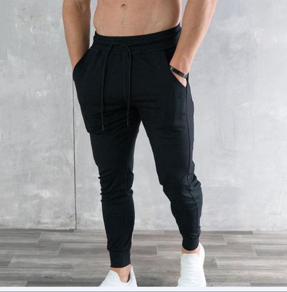 

men's pants solid color sports men's casual fashion multi zip pocket for mobile phone running fitness, Black
