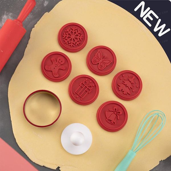 

baking moulds 8pcs/set christmas style snowman fondant cutter sugarcraft spring cake mold decorating tools diy cookie mould molds