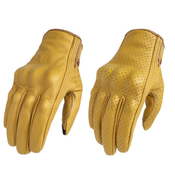 

motorcycle gloves touch screen leather yellow tactics glove men women bike cycling full finger motorbike motor motocross luvas, Black