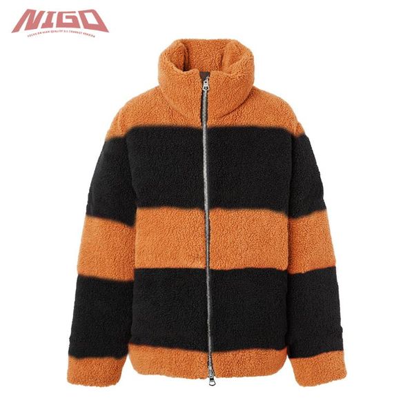 

men's jackets nigo winter fur genuine leather coat #nigo3568, Black;brown