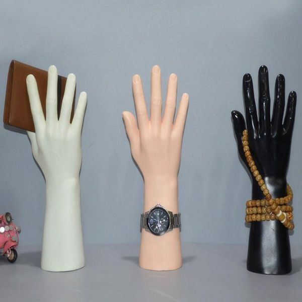 

jewelry pouches, bags male men mannequin hand display bracelet ring glove stand holder show b2qe, Pink;blue
