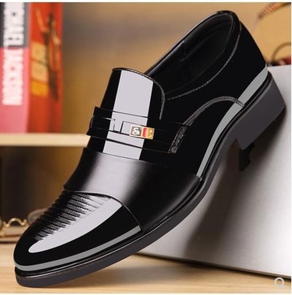 

dress shoes spring and autumn men's shoes, business suits, leather classic sets of feet, one-legged casual 2021, Black