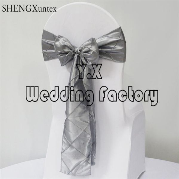 

100pcs taffeta pintuck chair sash \ bow for banquet wedding cover decoration sashes