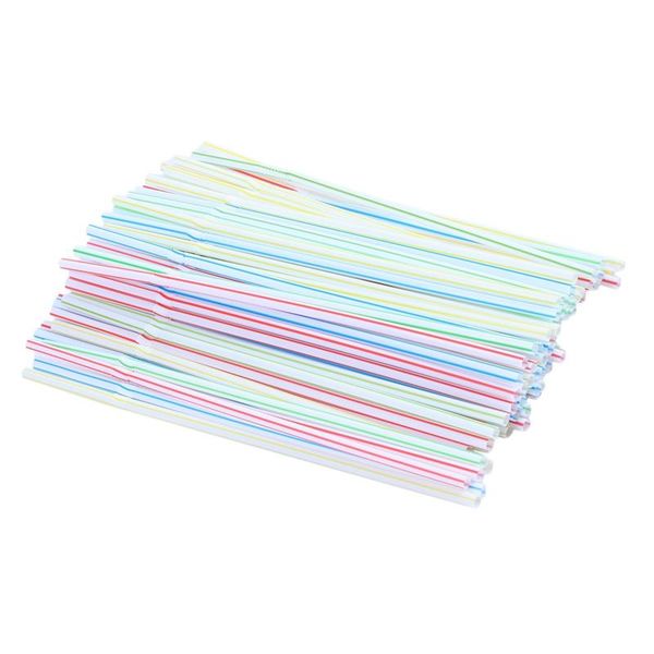 

disposable dinnerware style 100pcs flexible straws plastic drinking supplies
