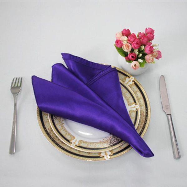 

table napkin 50pcs 30*30cm satin napkins wedding dinner pocket handkerchiefs home party event banquet decoration