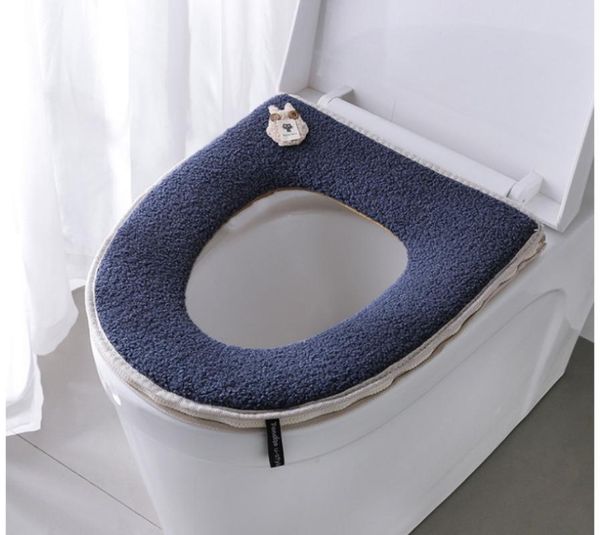 

toilet seat covers cute teddy velvet cover winter zipper type warm gasket