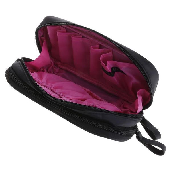 

storage bags zip waterproof dual layer travel cosmetic organizer bag makeup brush holder