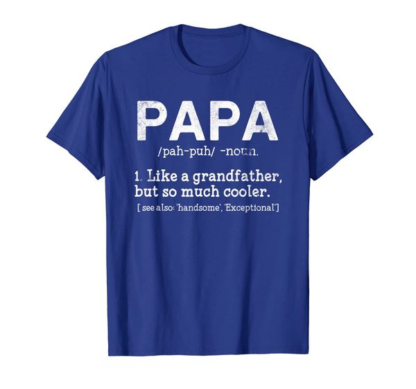 

definition of papa t-shirt gift for father's day, White;black