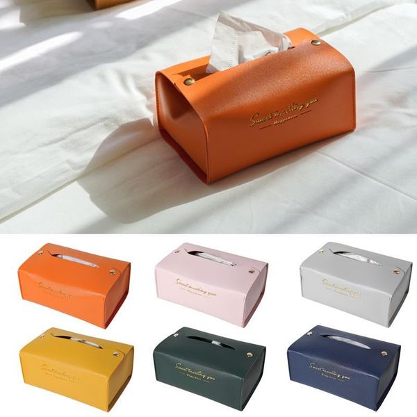 

tissue boxes & napkins leather box pu napkin drawer car storage