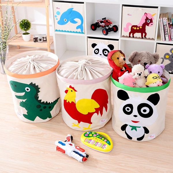 

storage baskets cartoon folding laundry toy basket dirty clothes for kids toys organizers sundries barrel
