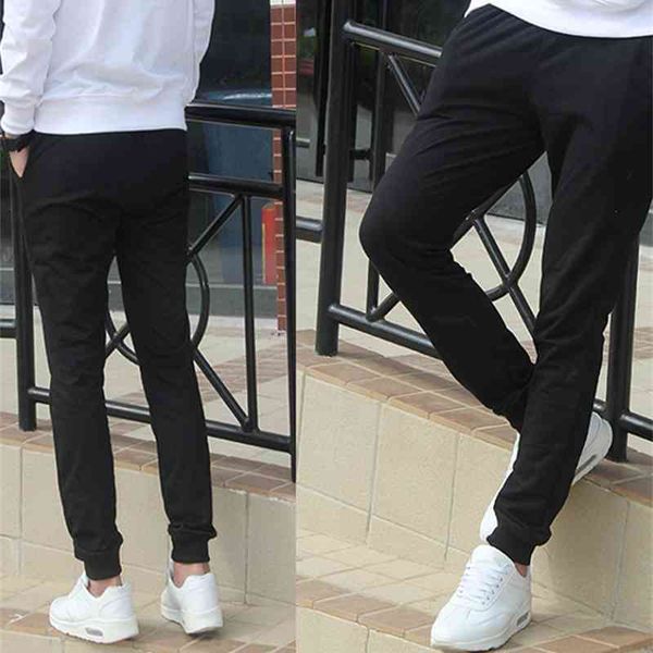 

autumn and winter casual terry korean men's solid color pants, sports pants, Black