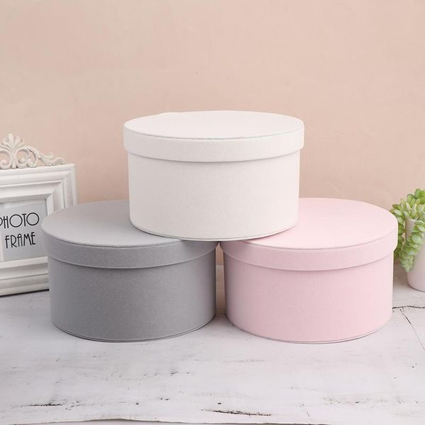 

gift wrap 1pc round flannelette flower boxes florist party packaging box decoration