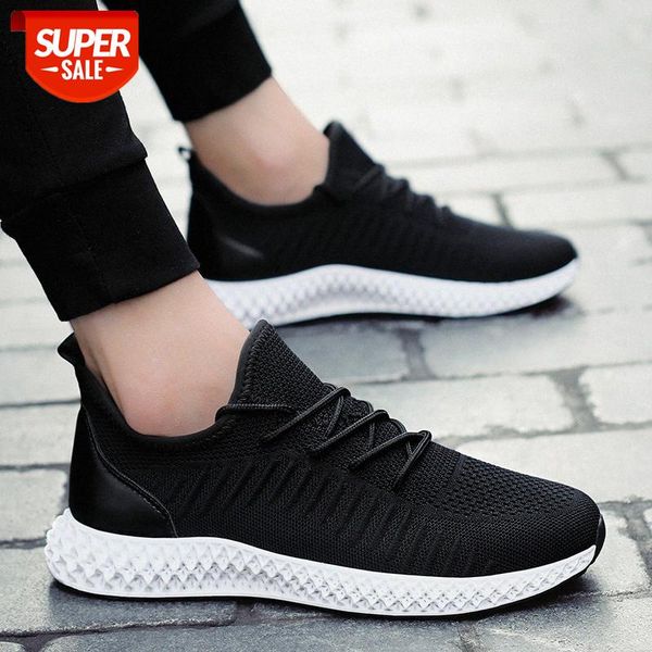 

summer youth mesh men's shoes flying woven korean fashion trendy sports casual student breathable running #e526