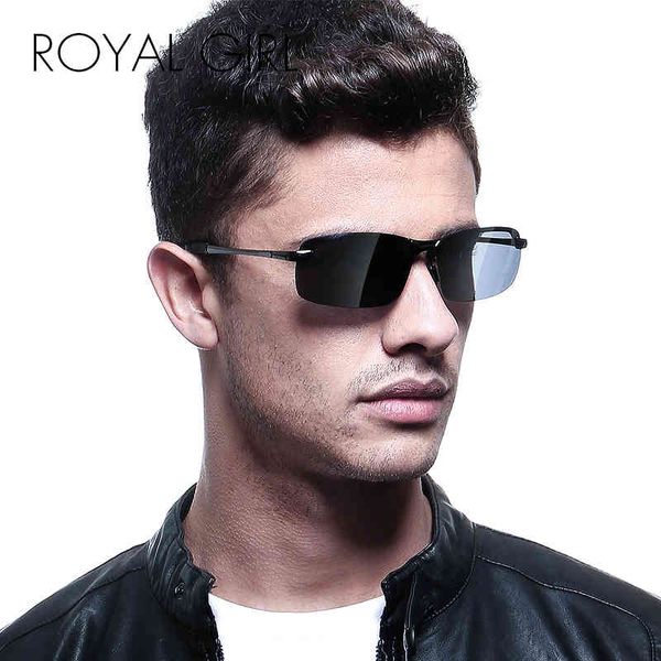

royal outdoor sunglasses classic ms034 sunglasses rimless protection girl driving for polarized uv400 sports retro men alloy mrljc, White;black